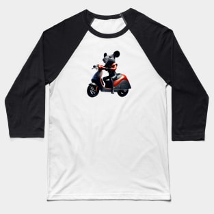 Rat woman on scooter Baseball T-Shirt